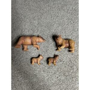 Terra by Battat Brown Bear Family - 4 figures -  2 Large and 2 Small Cubs